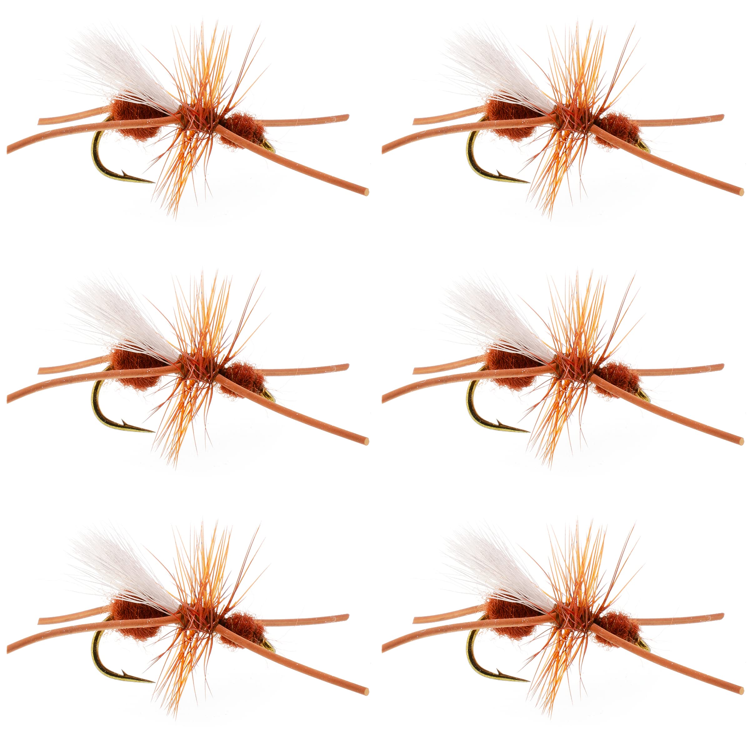 The Fly Fishing Place Turcks Power Ant cinnamon rubber legs dry flies set for trout