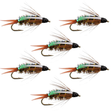 The Fly Fishing Place weighted nymph with flashback attracting trout in freestone rivers