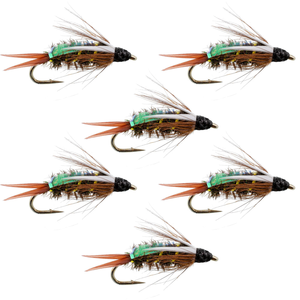 The Fly Fishing Place weighted nymph with flashback attracting trout in freestone rivers
