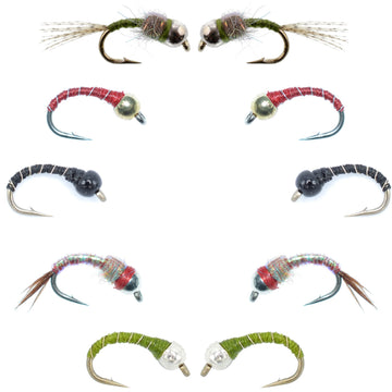 The Fly Fishing Place zebra midge beadhead ready for trout angling