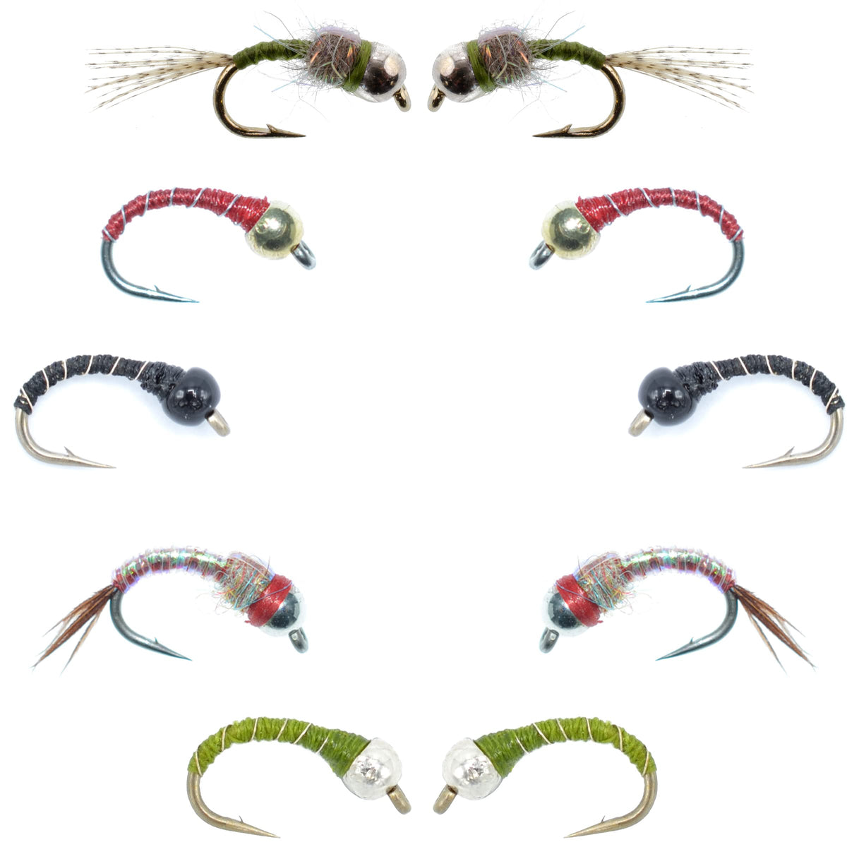 The Fly Fishing Place zebra midge beadhead ready for trout angling