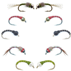 The Fly Fishing Place zebra midge beadhead ready for trout angling