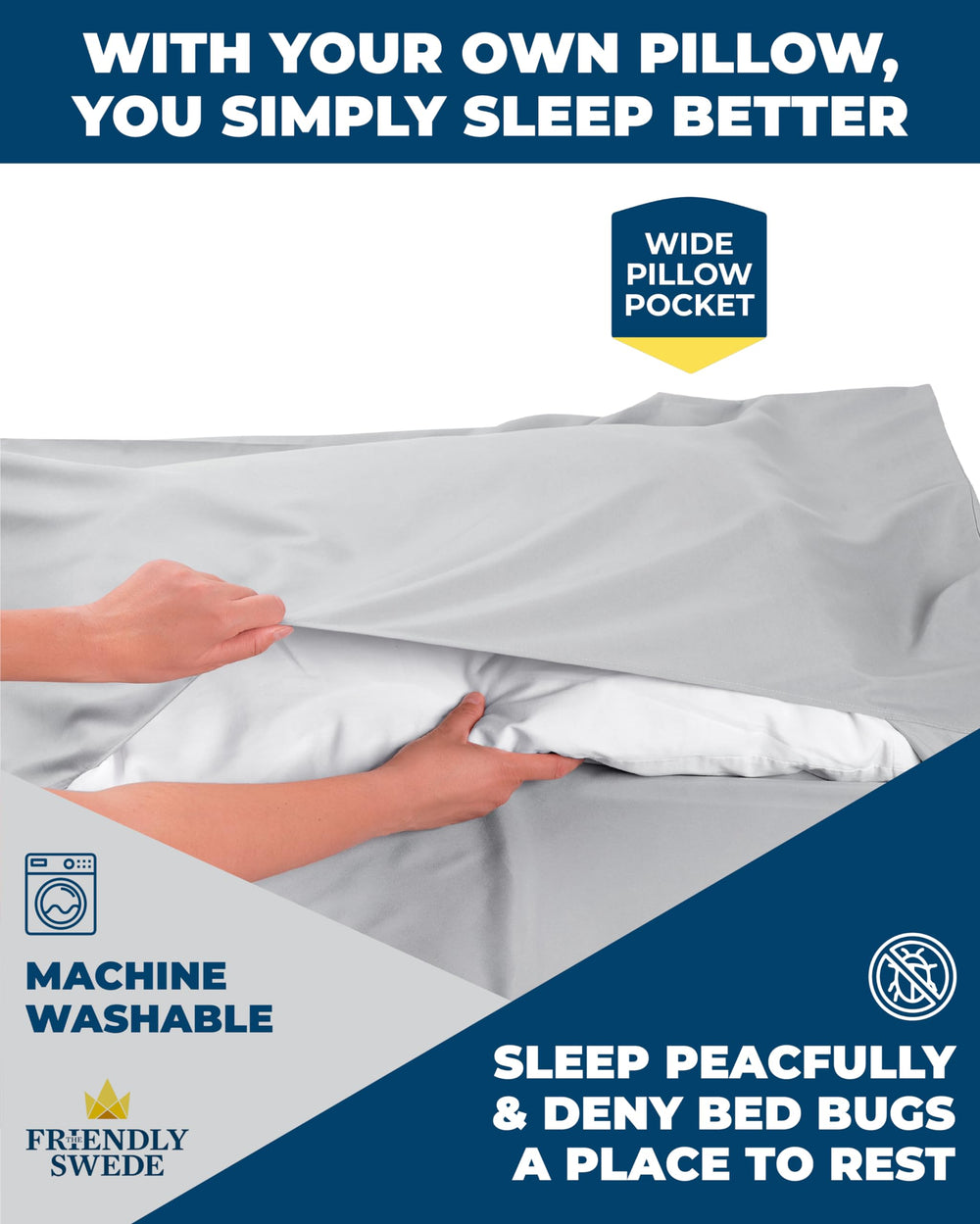 The Friendly Swede microfiber liner feels cotton-soft against skin during camping.