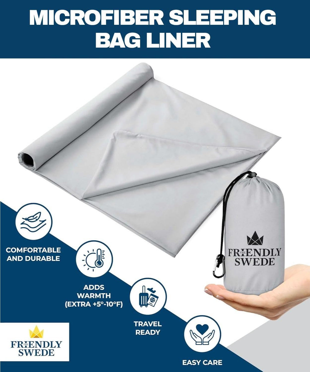 The Friendly Swede liner shows pillow pocket for added comfort on trips.