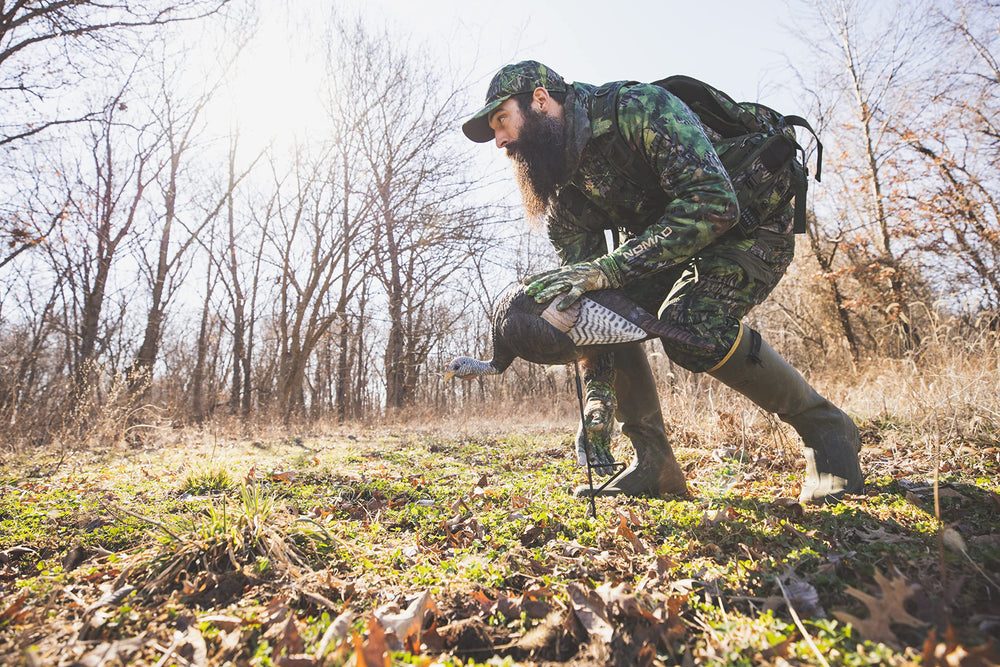 The Grind Bugging Hen decoy posture demonstrates movement realism that can enhance your spread.