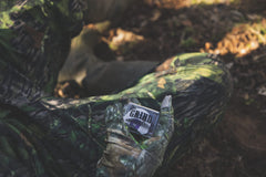 THE GRIND Clear carrying case image highlights transport and protection of your mouth call.