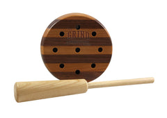 The Grind Cooker Pot & Peg slate turkey call, front view, delivering realistic turkey tones.