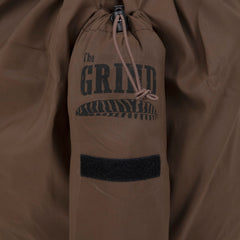 The Grind bag shows a stake pocket for accessories and stakes