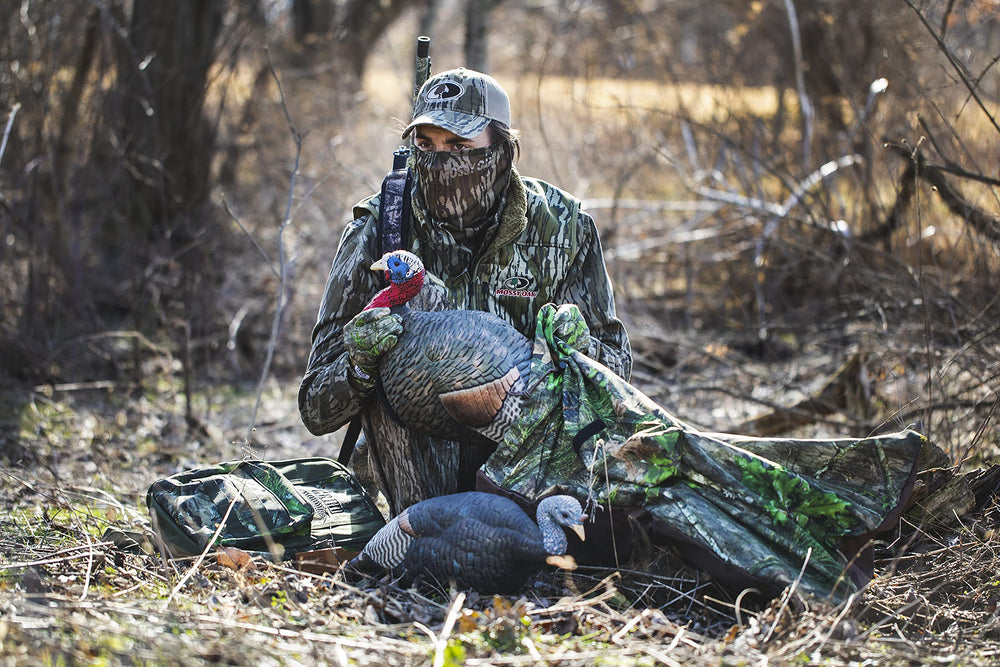 The Grind Lay Down Hen front view decoy enhances realism to lure toms closer