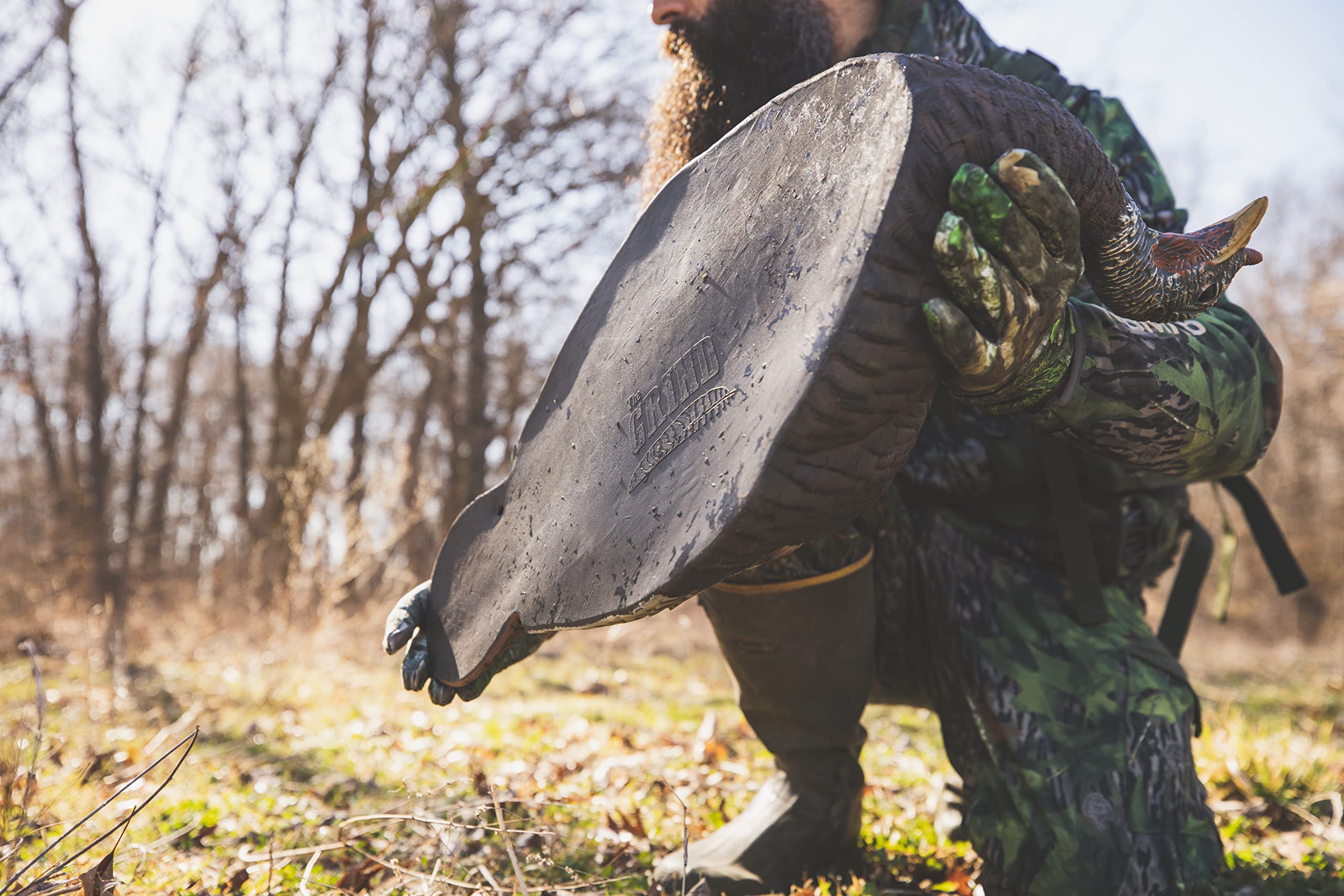 The Grind Lay Down Hen EVA material withstands field use and keeps pose year after year