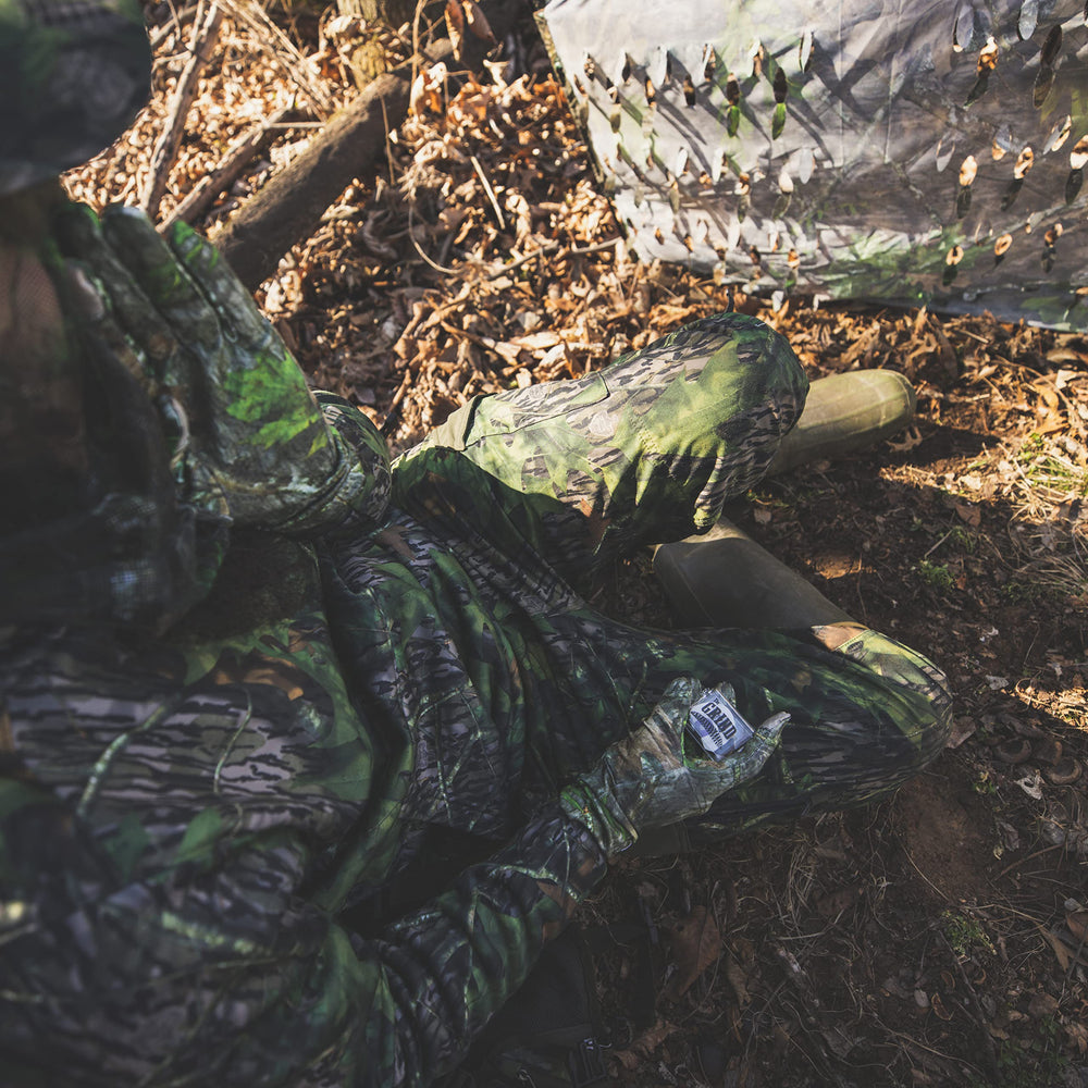 THE GRIND Red Poison mouth call offers controlled tones for gobblers.