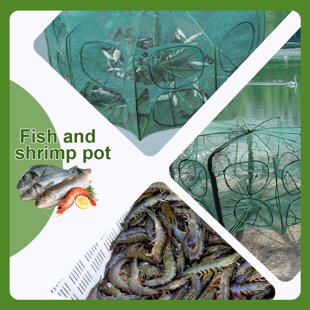 The Magic Foldable Fishing Trap - 20 holes (80x36 cm), portable