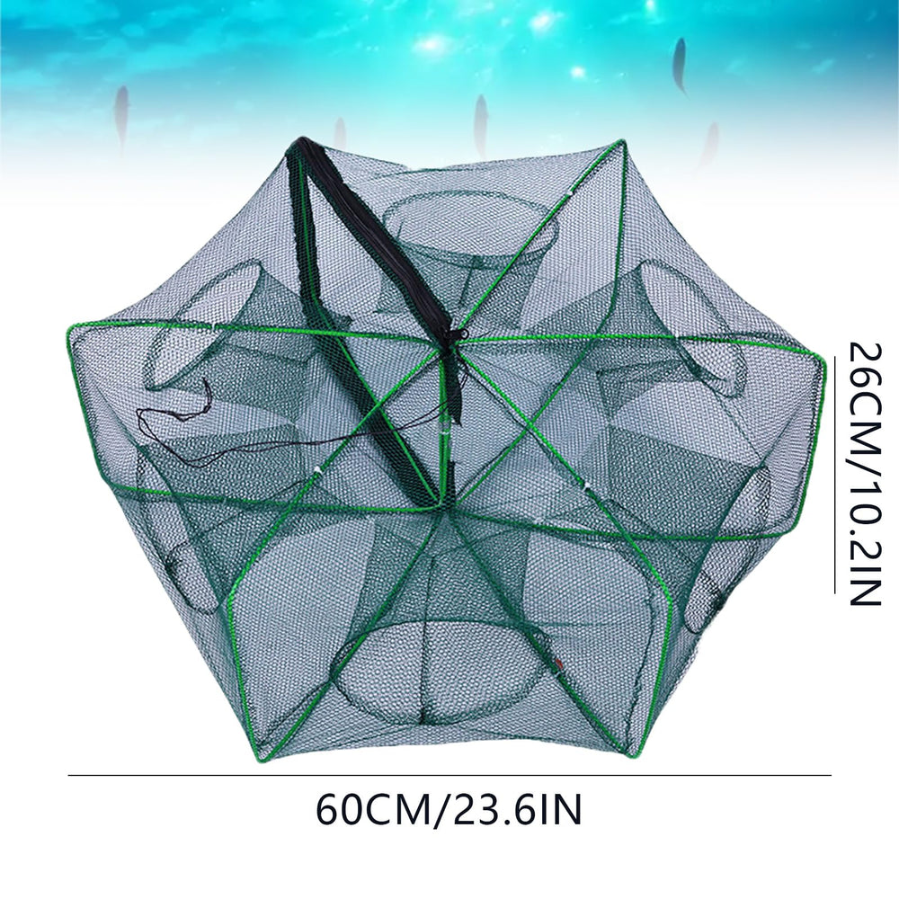 Folded design of The Magic Foldable Fishing Trap for easy storage