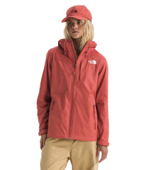 The North Face Alta Vista Rain Jacket front view in Mars Dust keeps you dry on city commutes.