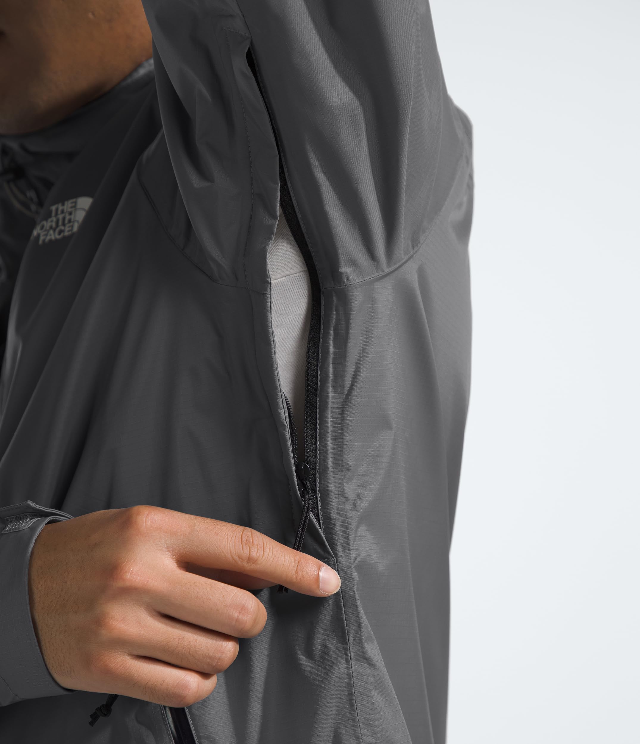The North Face Alta Vista jacket side pocket provides quick-access storage on expeditions.