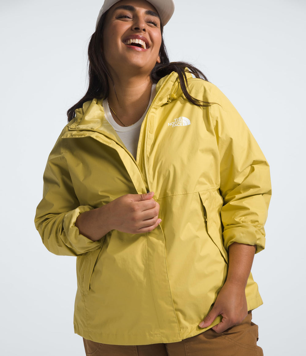 The North Face Antora jacket inner fleece in Yellow Silt for warmth and comfort.