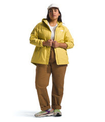 The North Face Antora jacket side profile in Yellow Silt for versatile outdoor wear.