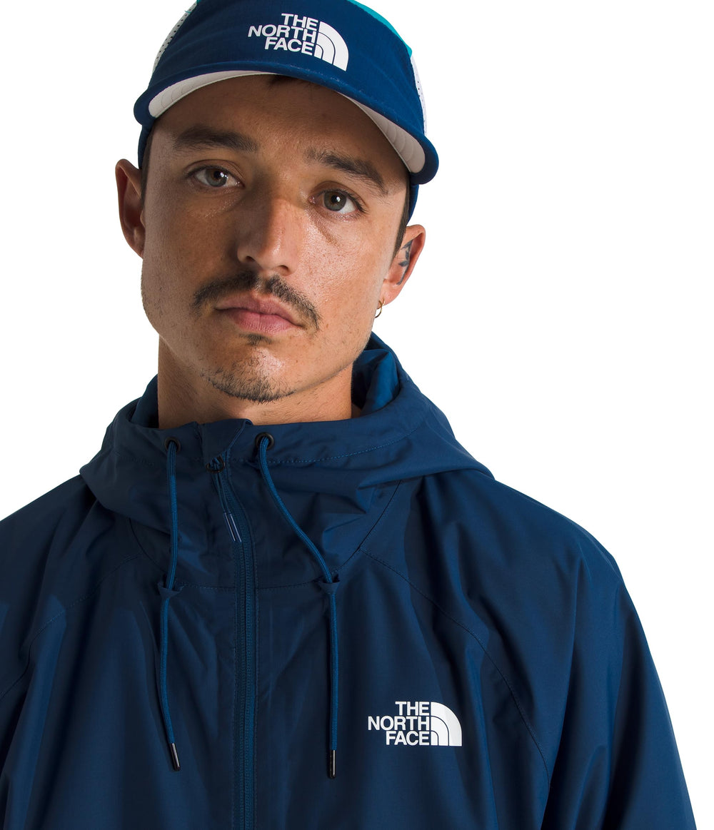 The North Face Antora Rain Hoodie Estate Blue waterproof fabric seam-sealed for rainy days