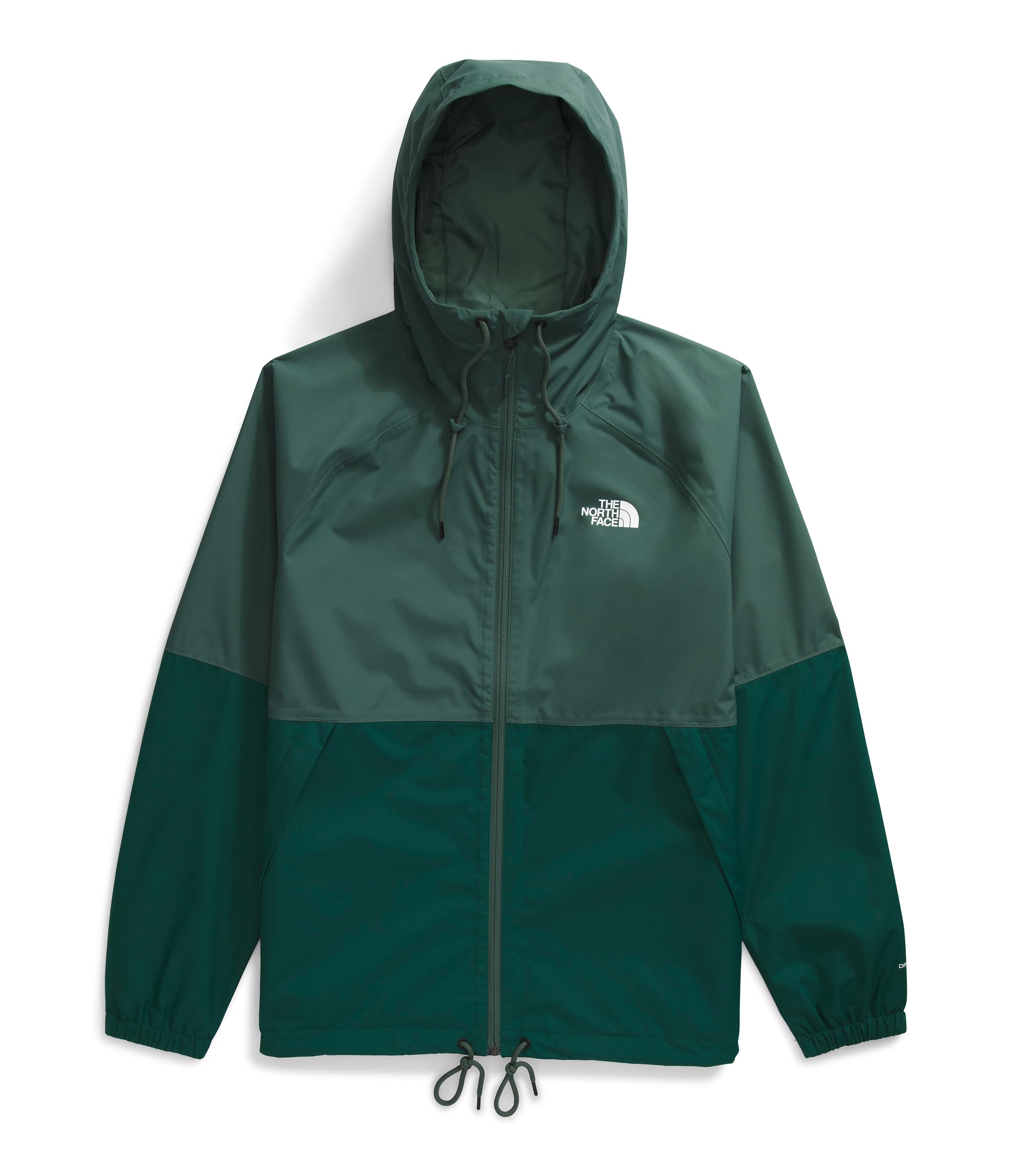 The North Face Antora Rain Hoodie hood-closure ensures secure coverage in gusty drizzles