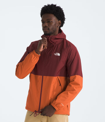 The North Face Antora Rain Hoodie hood detail features an adjustable storm hood for all-season coverage.