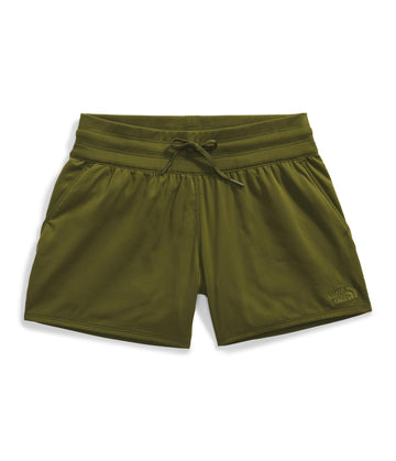 The North Face Aphrodite shorts in action during outdoor activity.