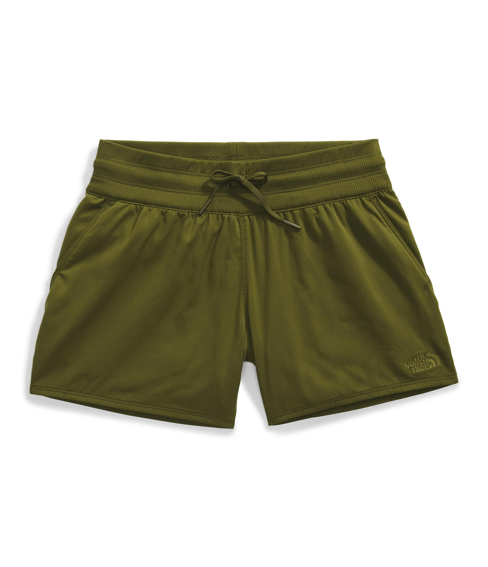 The North Face Aphrodite shorts in action during outdoor activity.