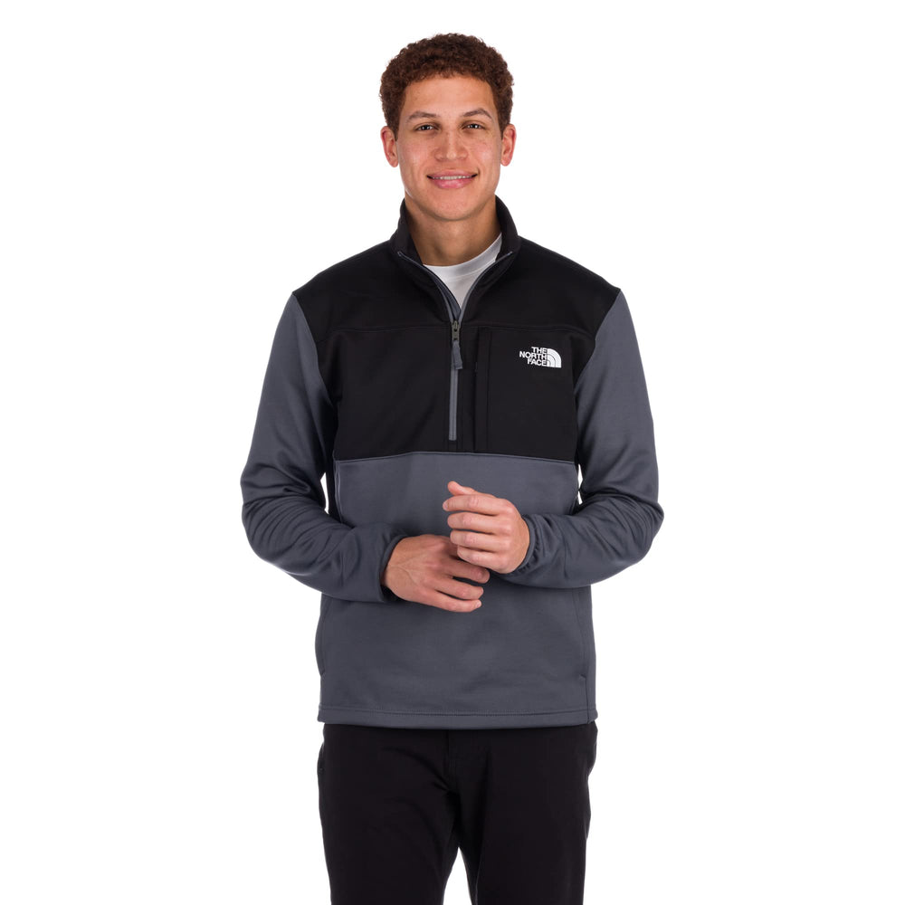 The North Face Astro Ridge quarter zip front view for cool-weather hikes.