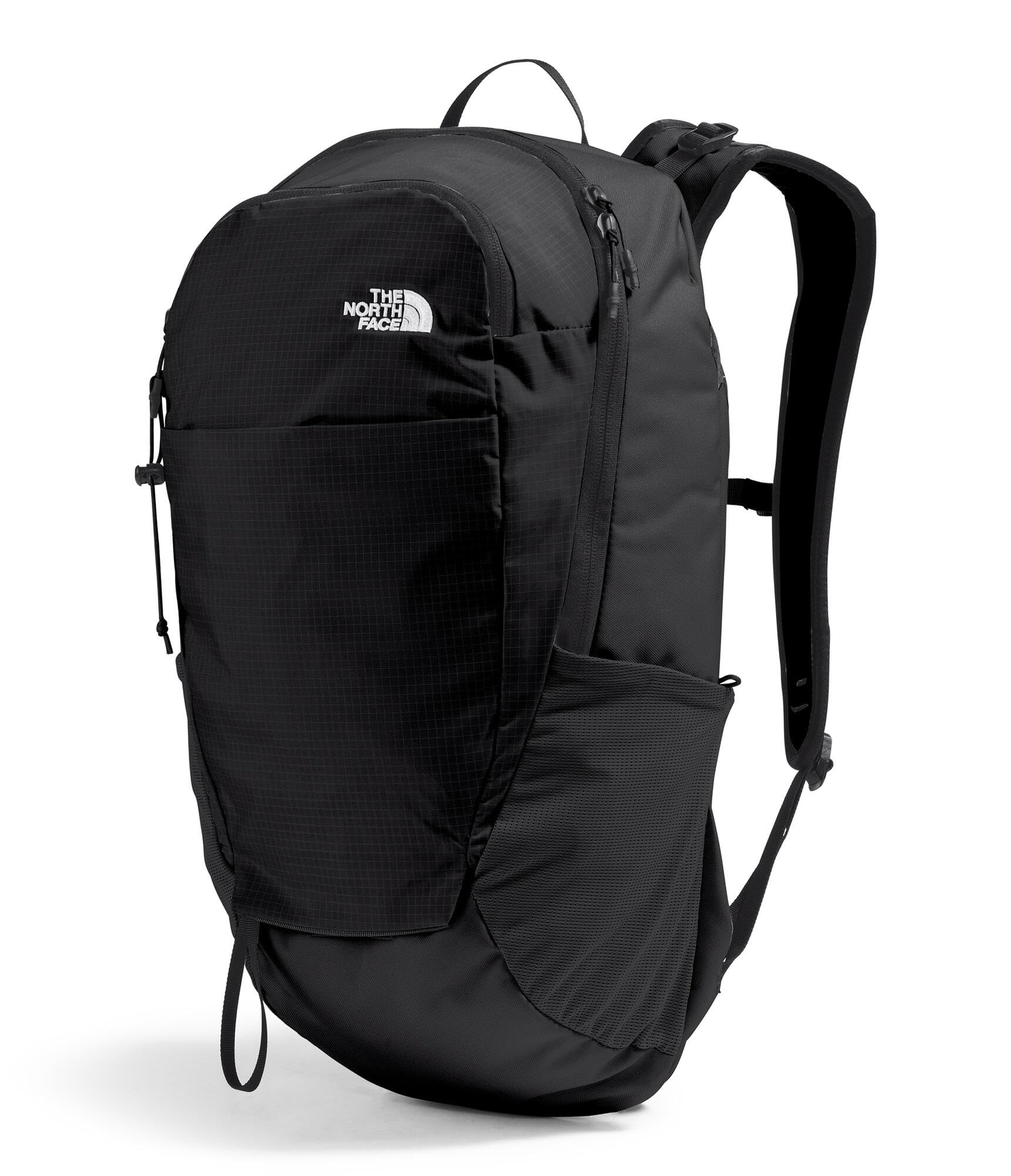 The North Face Basin 18L water bottle stash ready for hydration stops.