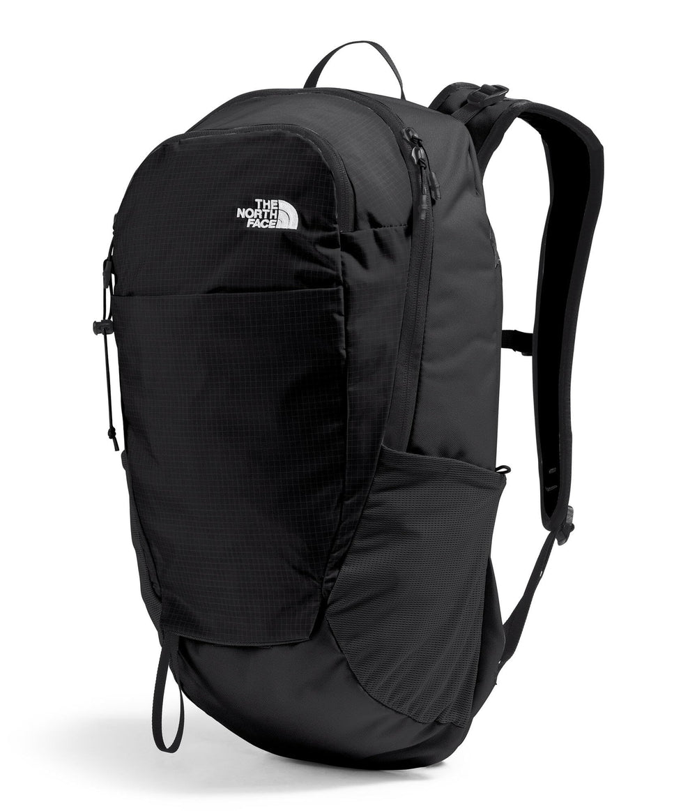 The North Face Basin 18L water bottle stash ready for hydration stops.