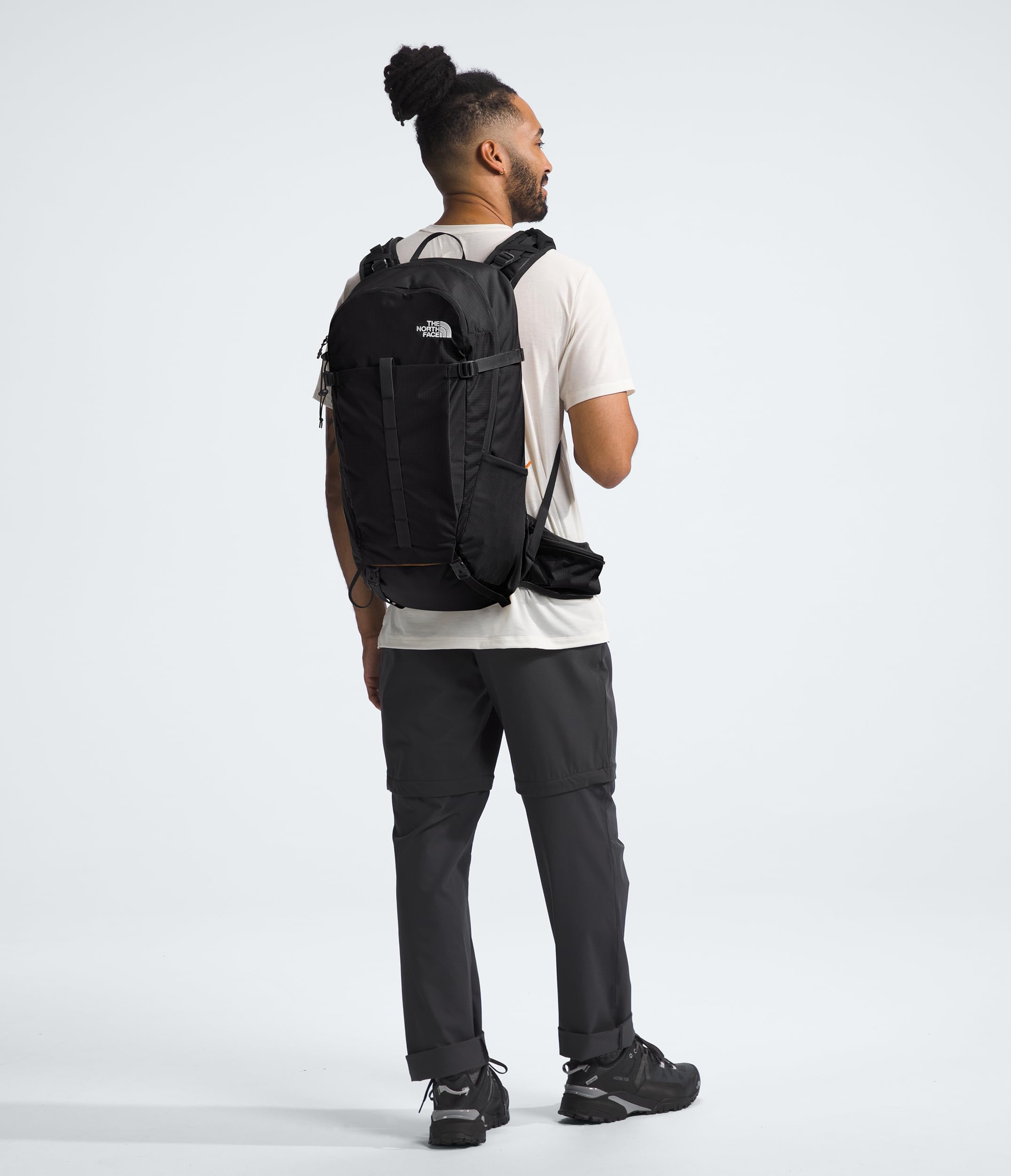 The North Face Basin 36L trekking poles attachment keeps gear secure