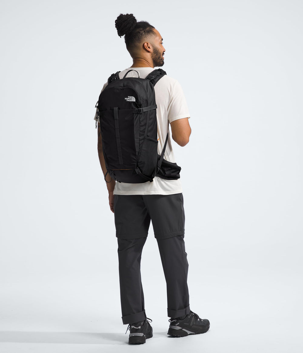 The North Face Basin 36L trekking poles attachment keeps gear secure