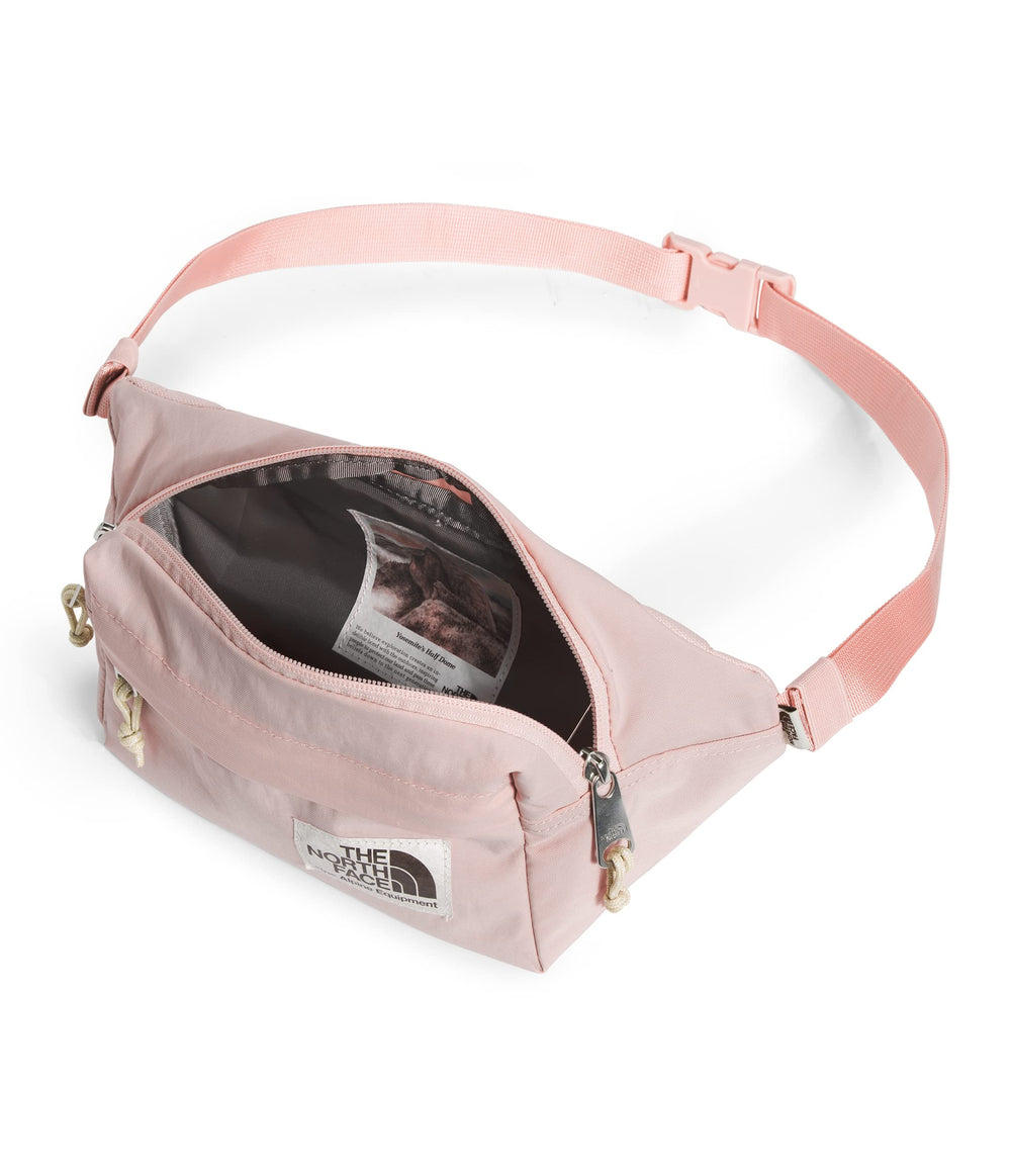 The North Face Berkeley Lumbar waist pack strap adjustment image demonstrates versatile wear.