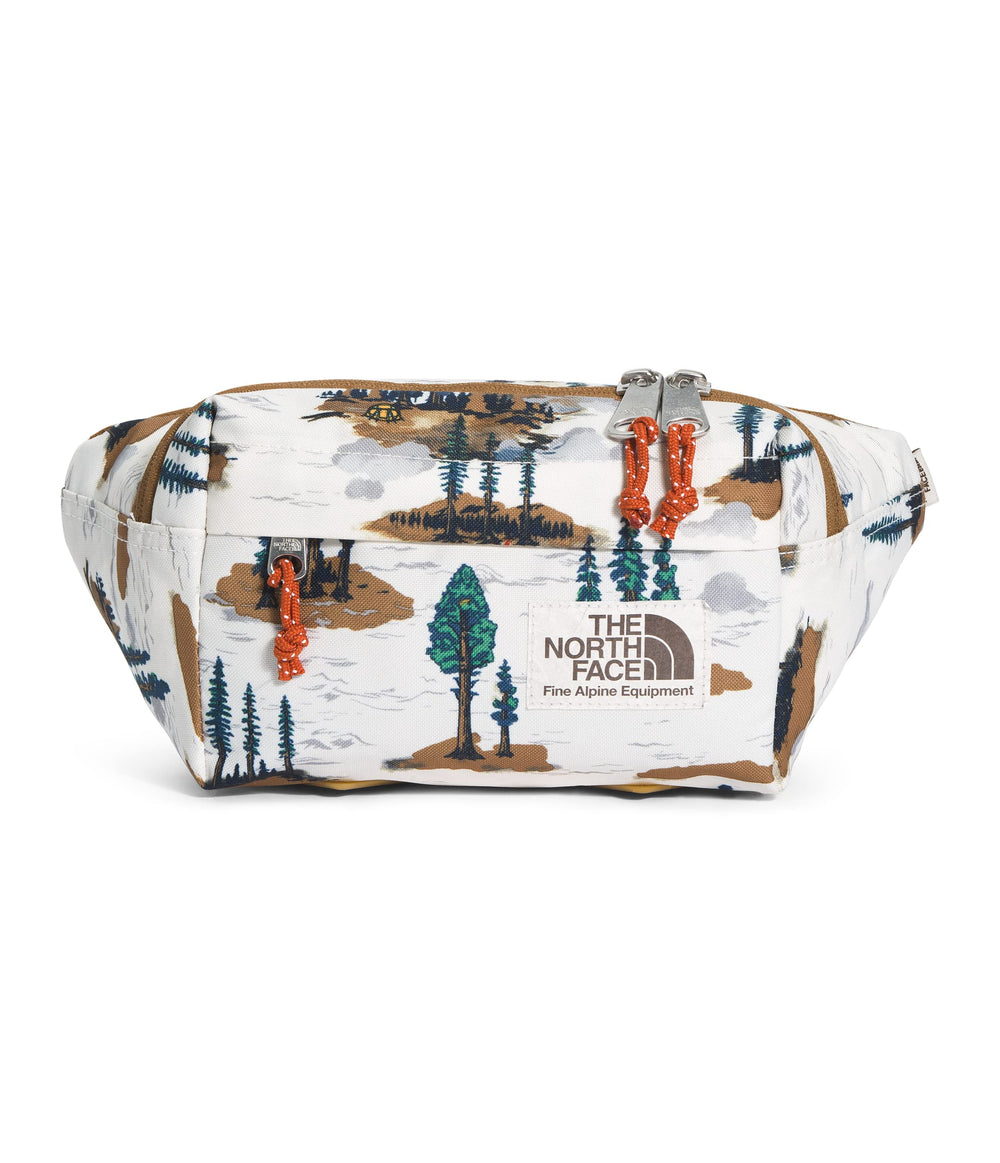 The North Face Berkeley Lumbar waist pack front view shows compact organization.