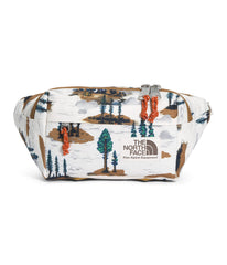 The North Face Berkeley Lumbar waist pack zipper closeup emphasizes secure storage.