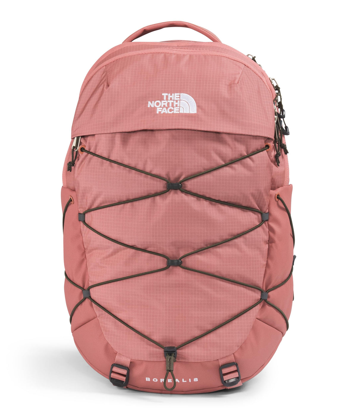 The North Face Borealis front view shows organized storage for daily commuting.