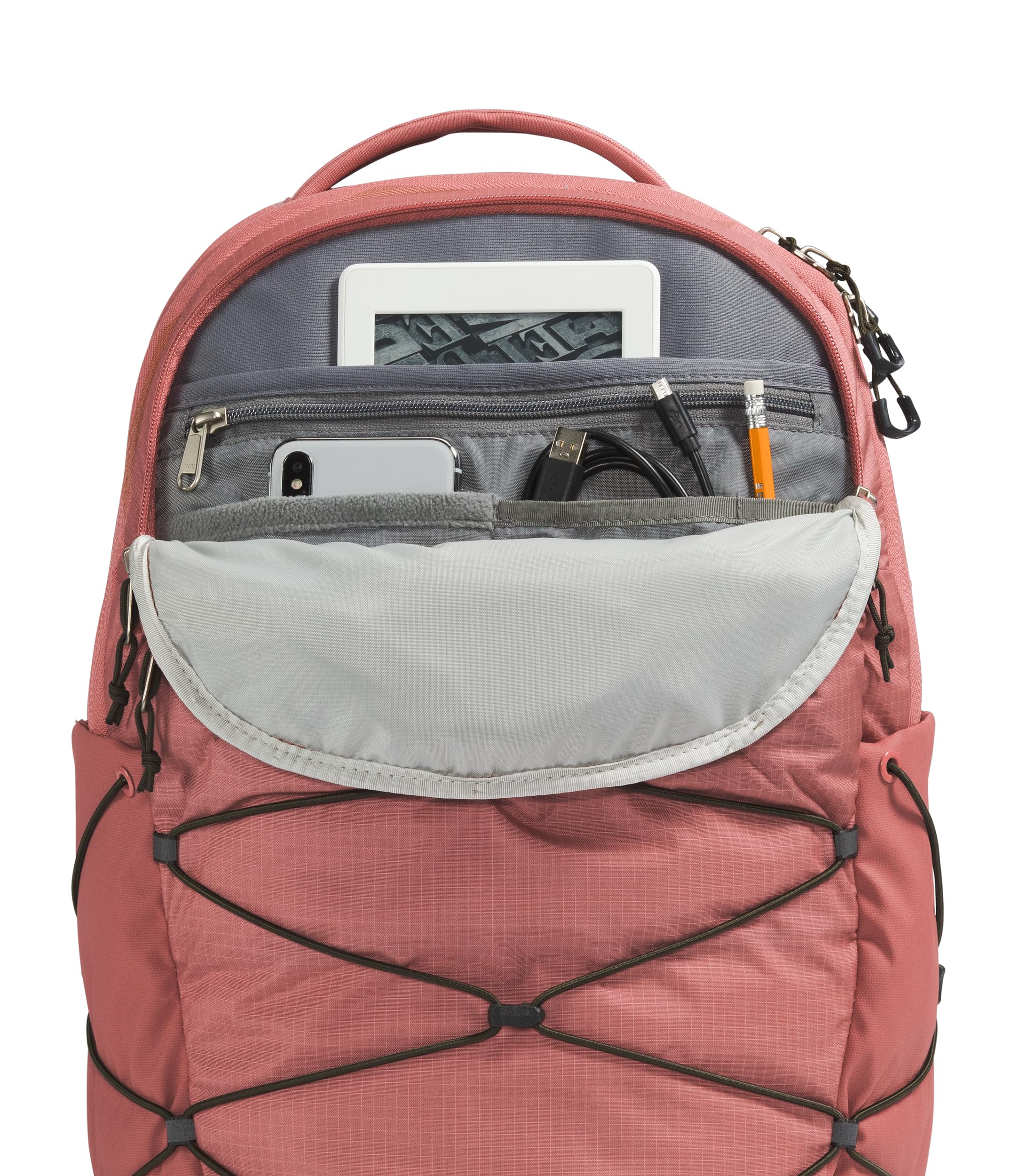 The North Face Borealis padded-strap view emphasizes all-day comfort during commutes.