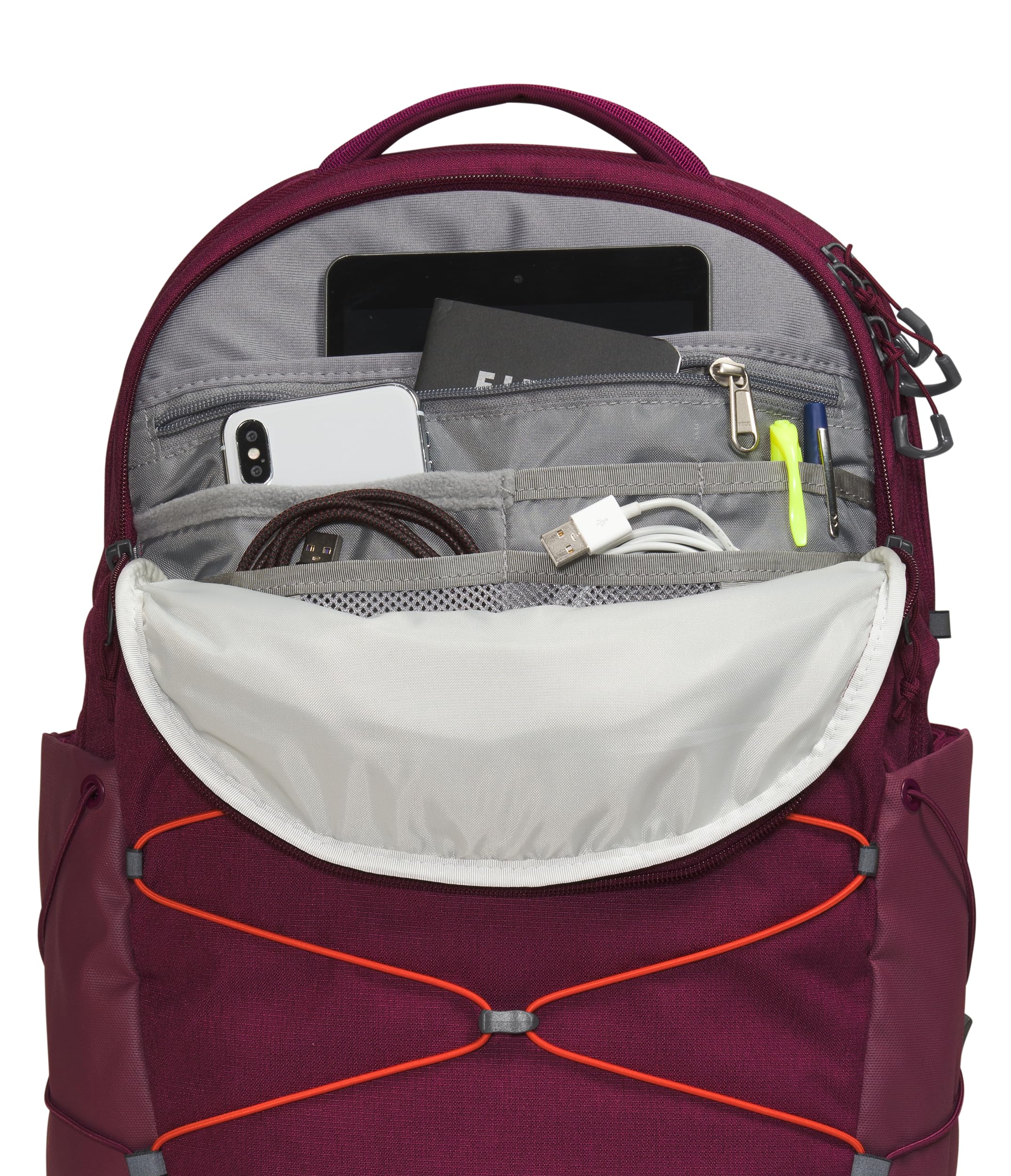 The North Face Borealis in-use shows comfortable, hands-free carry for school or work.