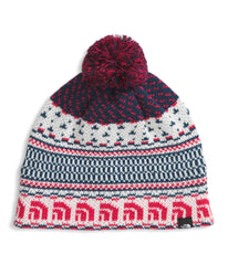 The North Face Cabin Ski Tuke with removable pom offers cozy jacquard warmth for winter outings.