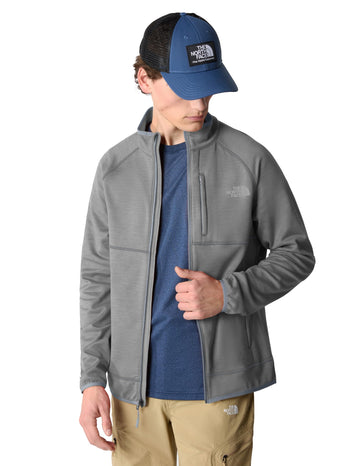 The North Face Canyonlands full zip collar detail highlights adjustable warmth.