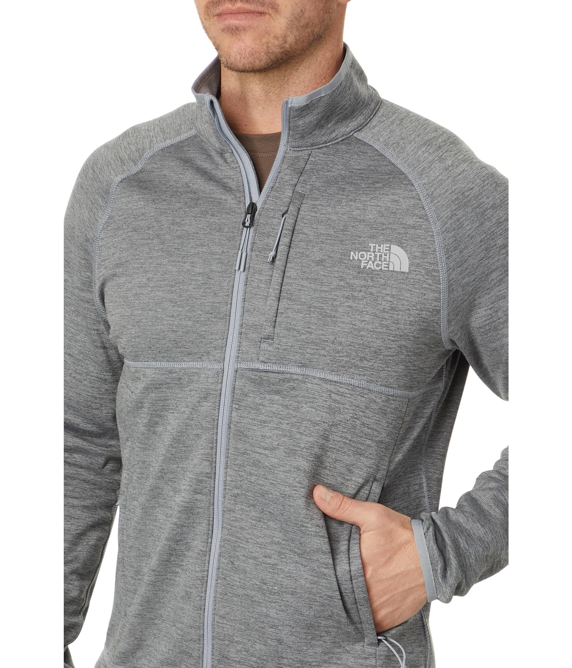 The North Face Canyonlands full zip side view highlights breathable comfort on hikes.