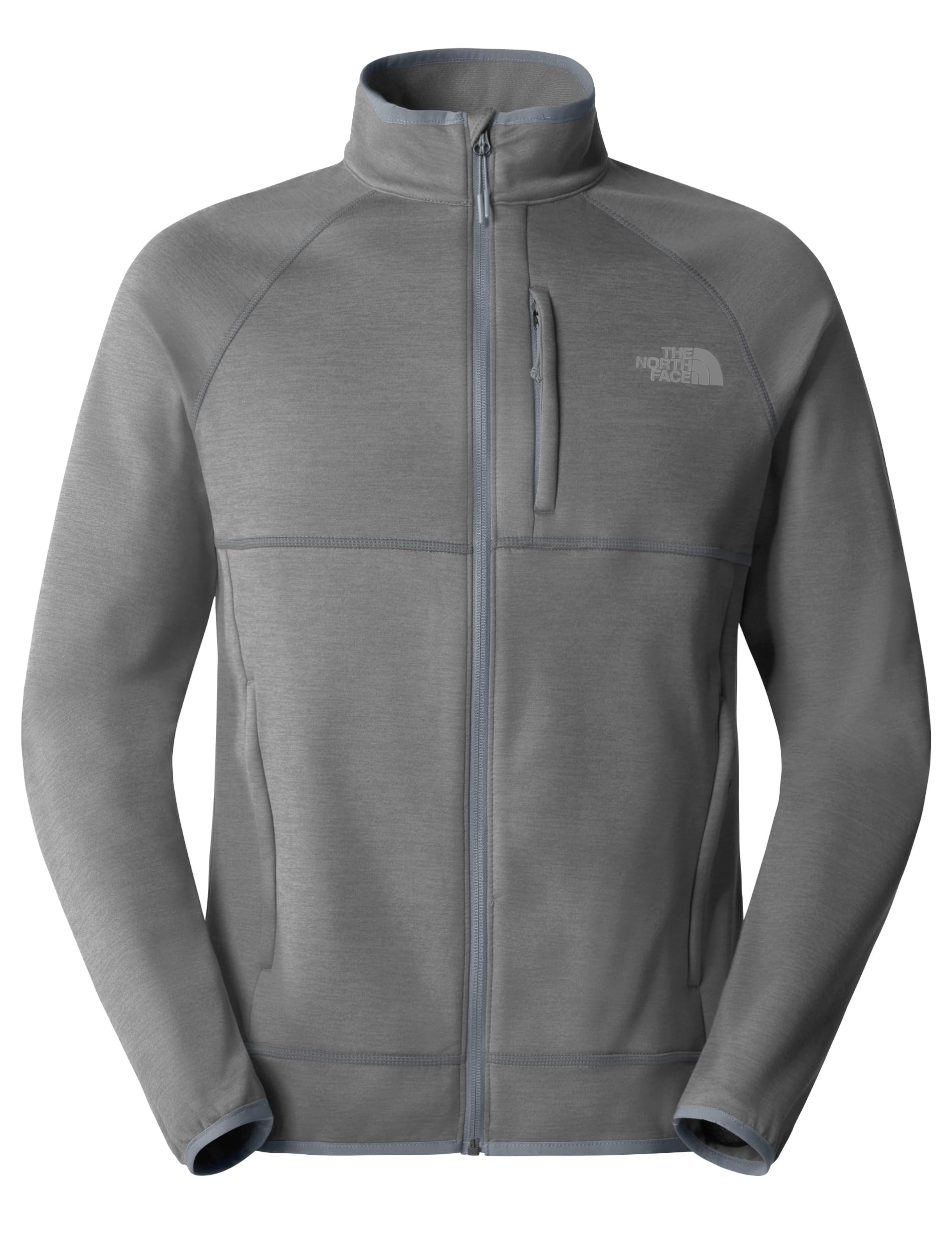The North Face Canyonlands full zip zipper detail demonstrates smooth operation.