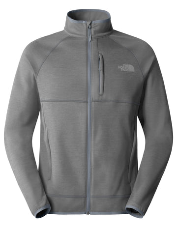 The North Face Canyonlands full zip zipper detail demonstrates smooth operation.