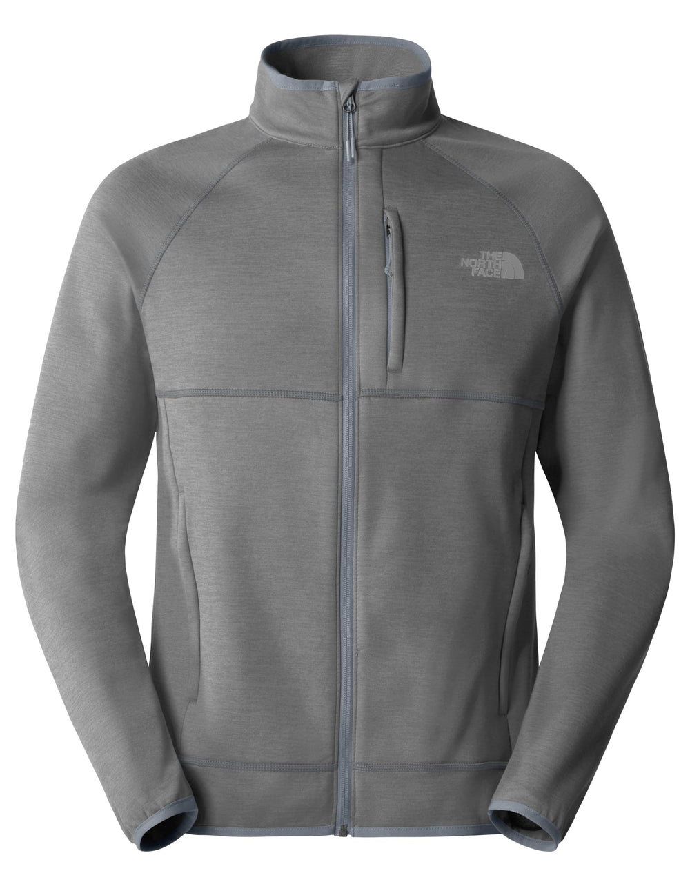 The North Face Canyonlands full zip zipper detail demonstrates smooth operation.