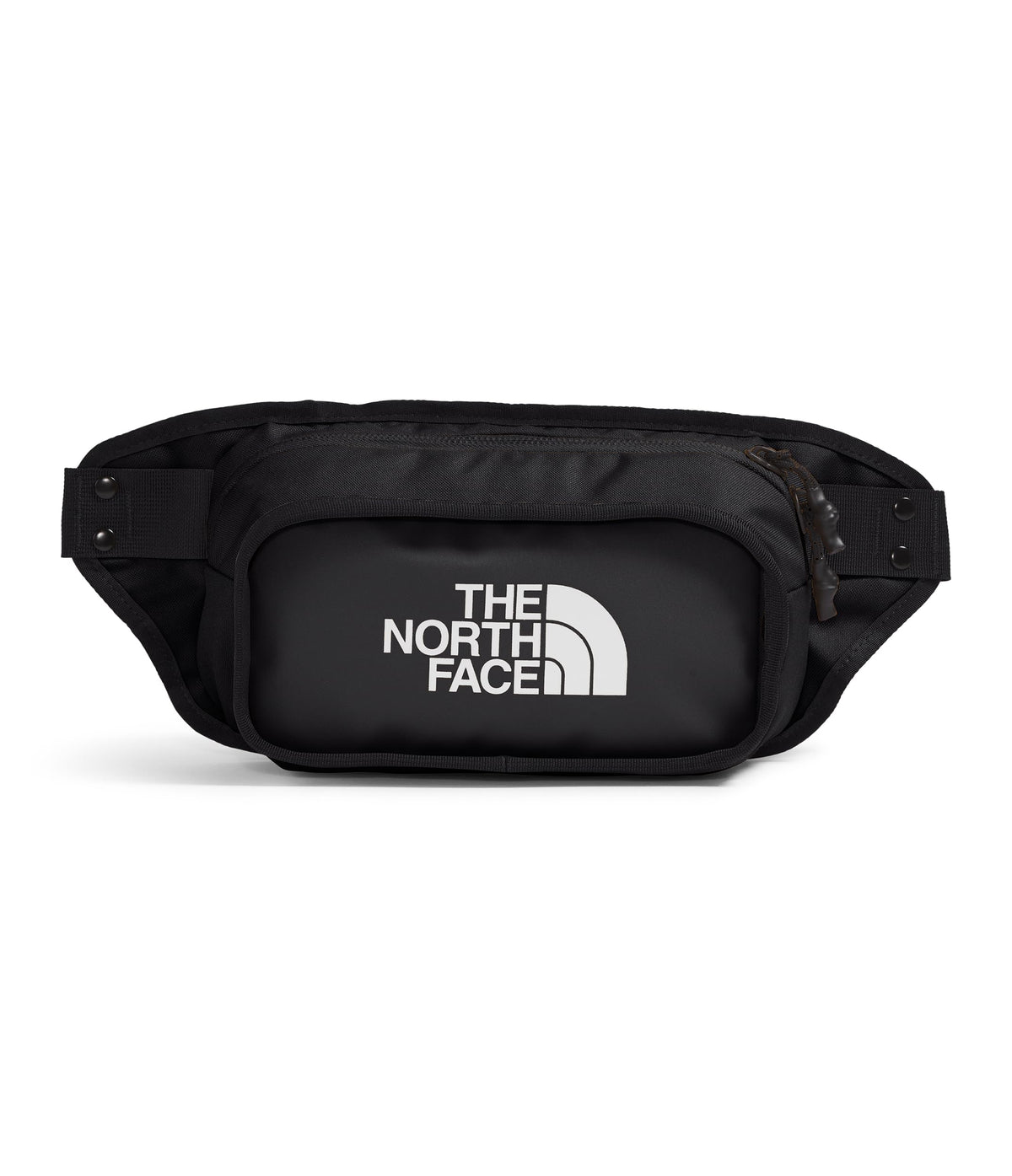 The North Face Explore Hip Pack front view showing compact 3L storage for everyday carry