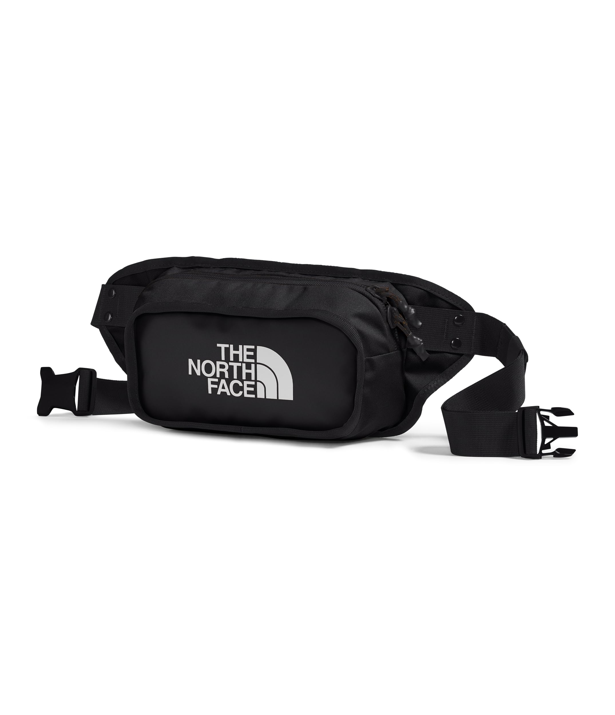 The North Face Explore Hip Pack strap detail featuring durable webbing and comfortable fit