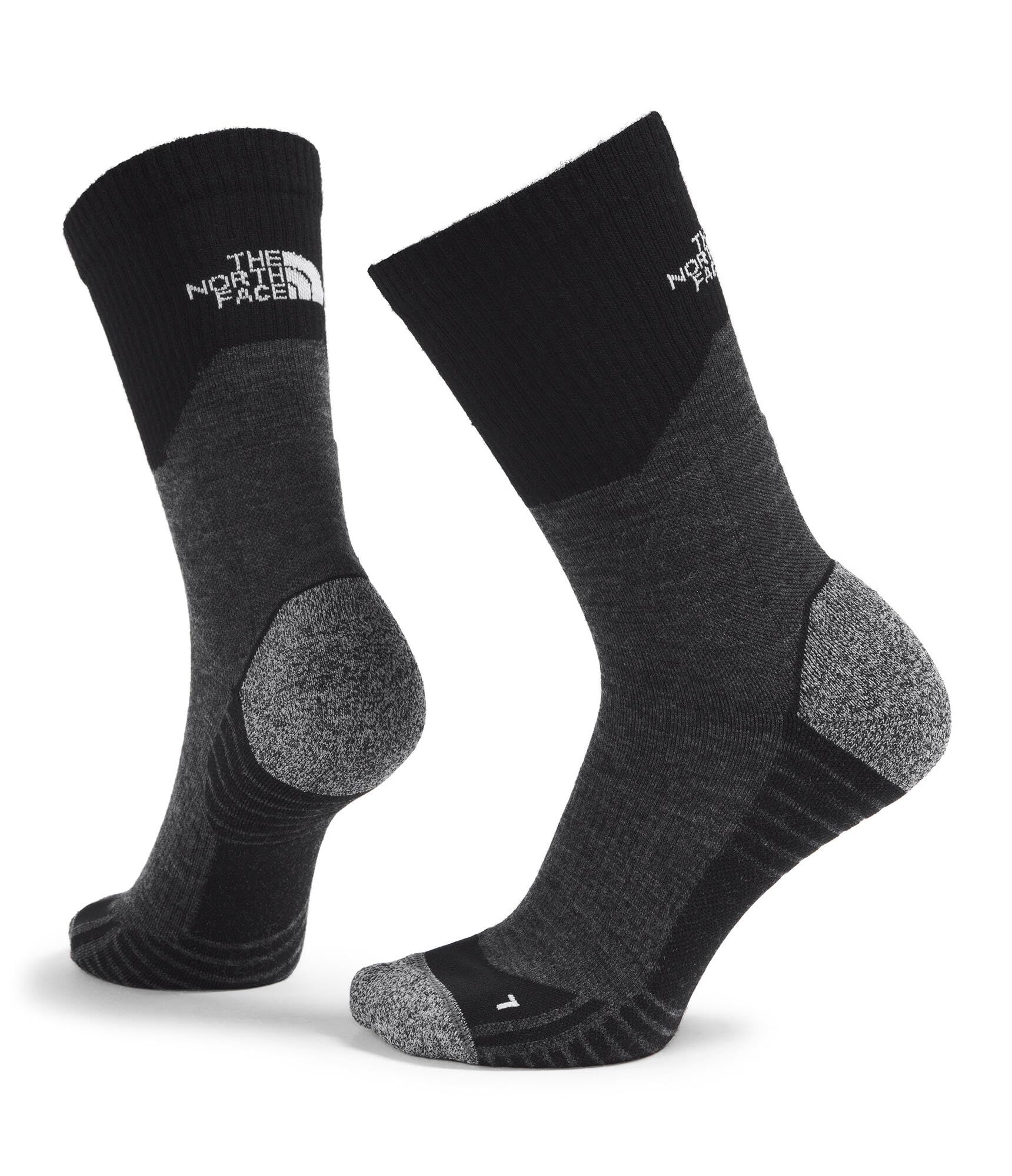 The North Face hiking crew sock with Merino wool and padded sole for comfort.