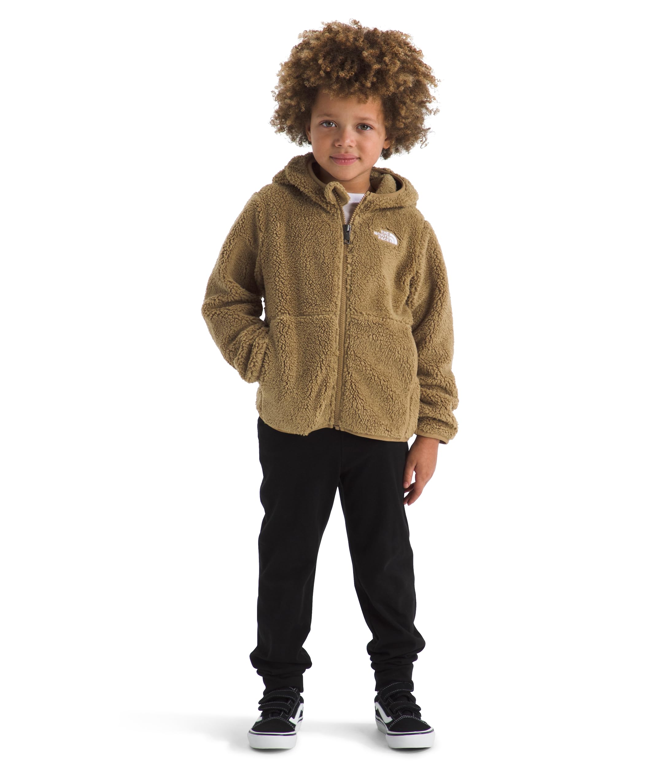 The North Face Kids Campshire attached hood provides snug coverage on windy days.