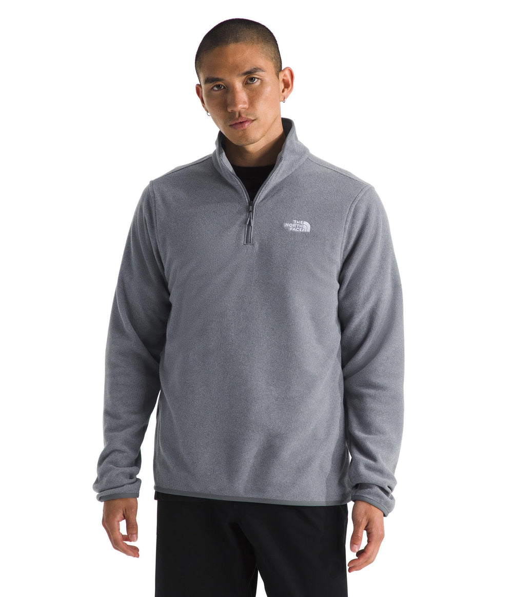 The North Face Men's Glacier Fleece Quarter Zip jacket front view offering versatile warmth