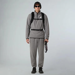The North Face Men's Glacier Fleece Quarter Zip jacket hood cuff hem with stretch binding