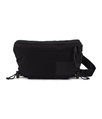 The North Face Never Stop Lumbar top-zip closure for quick access.